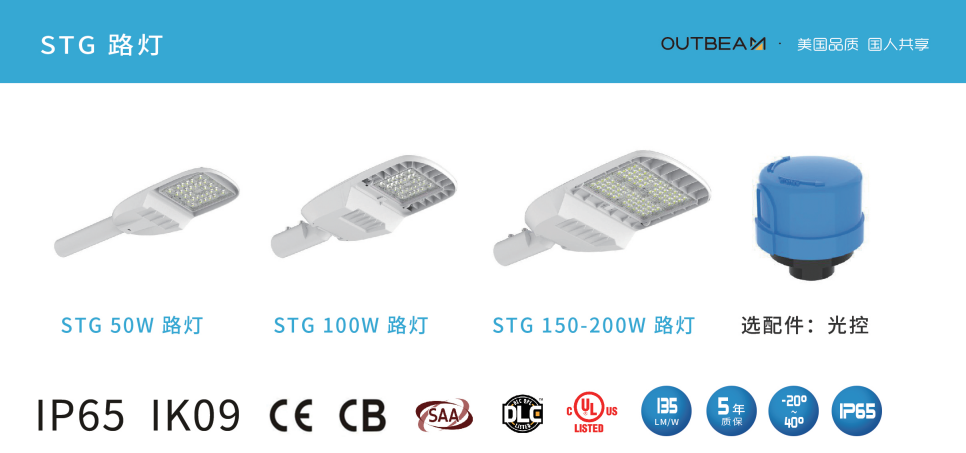 新利体育游戏平台(中国)有限公司官网STG系列50W 100W 150W 200WLED路灯